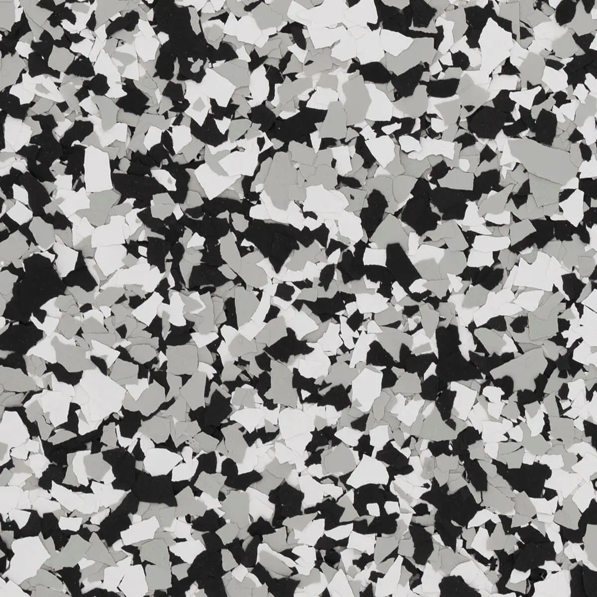 Domino flake blend in black, white and gray
