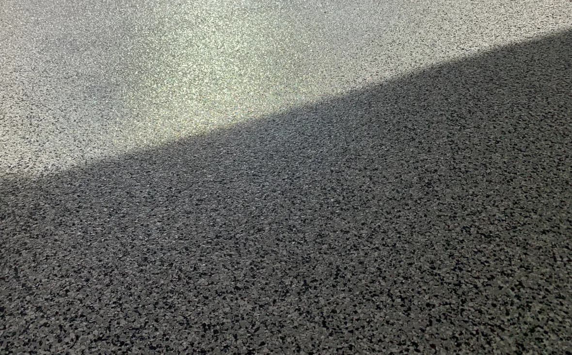 A finished coated exterior slab